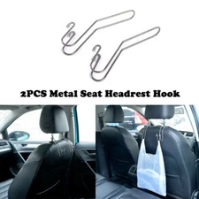 2PCS Metal Multi-functional Car Seat Hook Headrest Hanger Organizer Bag Holder
