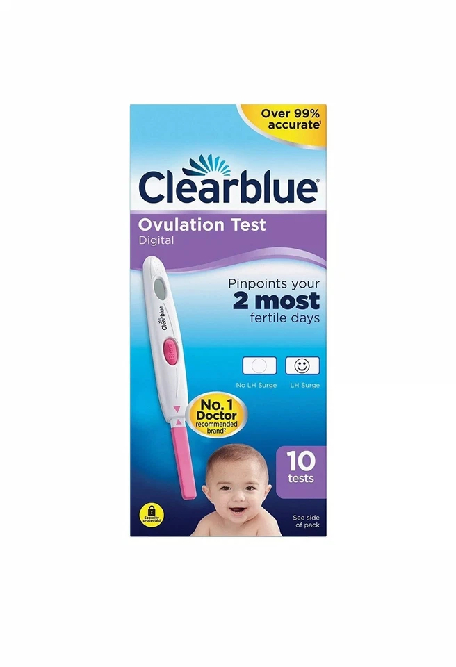 10 x Clearblue Digital Ovulation LH Surge Fertility Test Kit Long Expiry Date