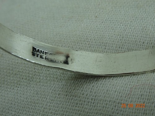 Vintage Danecraft Southwestern Sterling Silver Bangle Bracelet 8" 6mm 11.7 gr - Picture 5 of 10