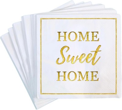 Housewarming Party Decorations Napkins, 50 Pack, Home Sweet Home Paper Napkin...