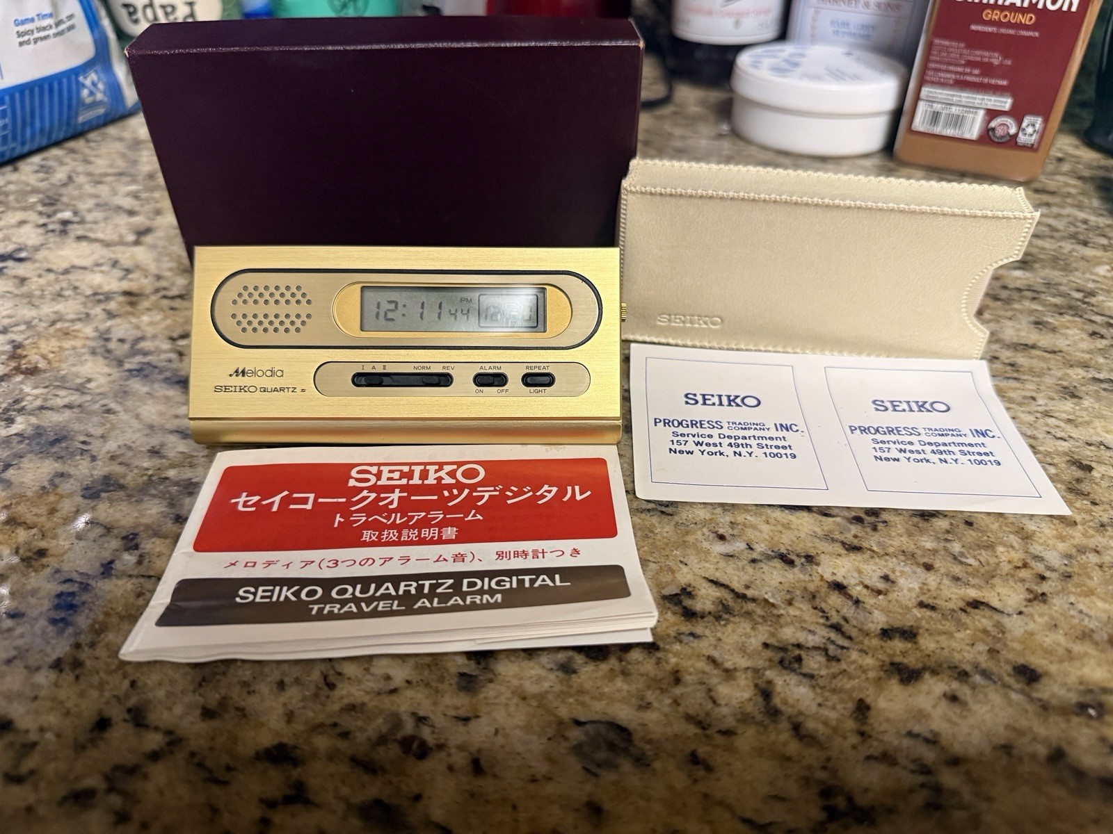 1980s Seiko Quartz Digital Travel Alarm Clock QD-851g. Tested & Works! Complete