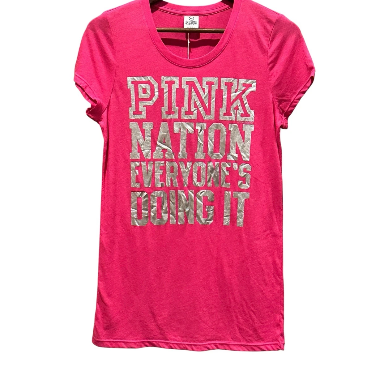 T-shirt Crop Victoria's Secret PINK Manches Longues - Tie Dye Rose - Taille S/M/L - Neuf
