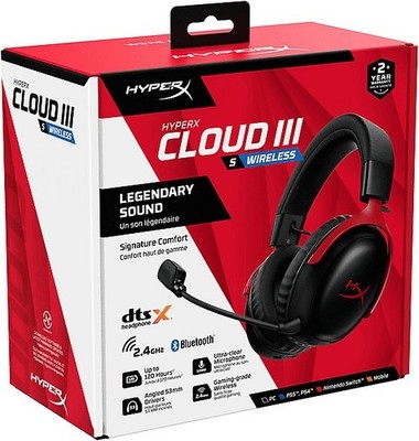 HyperX Cloud III S   Wireless Gaming-Headset   ohrumschließend - Schwarz/Rot