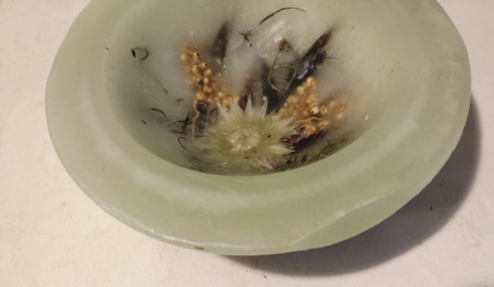 Habersham Candle Company Wax Pottery Vessel W Pressed Flowers Flameless Scented - Image 4 of 4