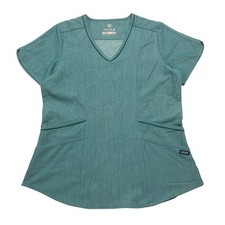 ADAR  Teal Green Short Sleeve Scrubs Top  Women's Size M