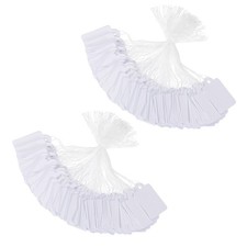 Price Tags with String Attached, 200Pcs White Gift Jewelry Tag, 1.38 x 0.87 Inch