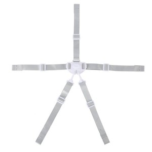 (White Button 5-Point Strap)5 Point Baby Safety Harness High Chair Straps 5