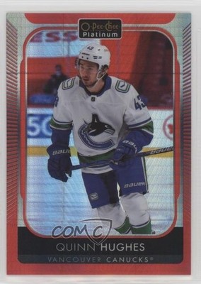 2021-22 O-Pee-Chee Platinum Red Prism 106/199 Quinn Hughes #121 0i6