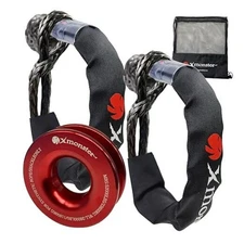 Soft Synthetic Road Recovery Rope Tow Shackles for Sailing SUV Off Road Towing 