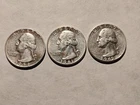 1959 D 1961 P 1962 P  Washington Quarters-90% Silver-Lot of 3 #W49