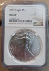 2022 American Silver Eagle NGC MS69 Brown Label PQ