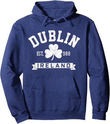 Dublin Ireland Est 988 Shamrock Saint Patricks Day Unisex Hooded Sweatshirt