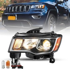 Halogen Headlight Assembly Compatibe with 2017-2021 Jeep Grand Cherok...