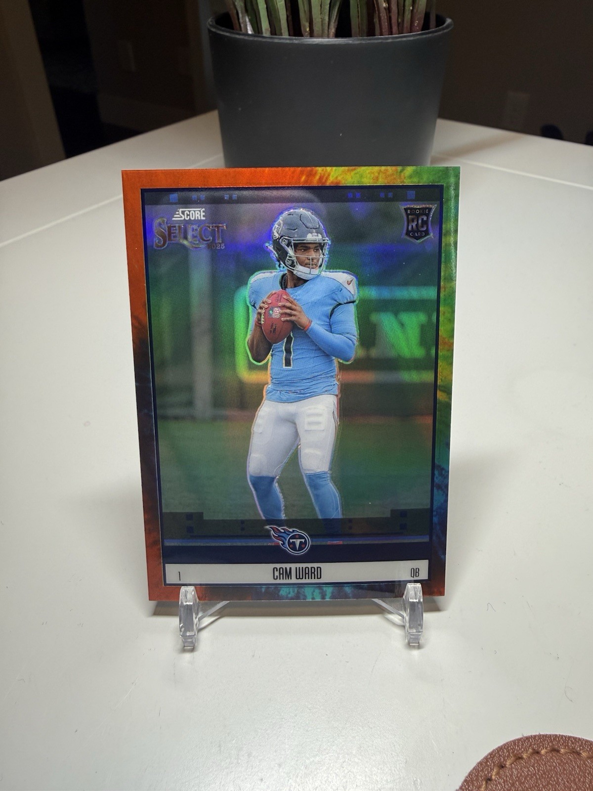 Cam Ward 2025 Panini Score Select Throwback Rookie Tie-Dye #2 Titans 8/25