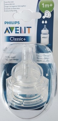Philips Avent Anti-Kolik-Sauger (Modell SCF632/27) 1m+Silikon & 2 Stück & 2 Loch