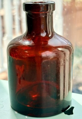 Puce 1840 New England Utility Bottle Open Pontil Applied Ring Lip Keene Stoddard