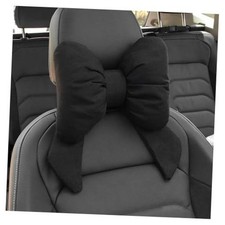 Cute Bow Car Headrest Pillowcomfortable Breathable Car Neck Pillows Black