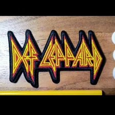 Def Leppard Patch 80s Hard Glam Arena Rock Music Embroidered Iron On 2.5x4.25"