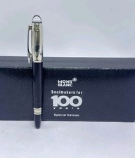 Montblanc Starwalker Roller Black & Silver Body + Clips Ballpoint Pen IBlack Ink