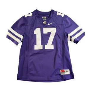 Nike Football Jersey Kids Medium Purple Kansas State Wildcats 17 NCAA Sportswear