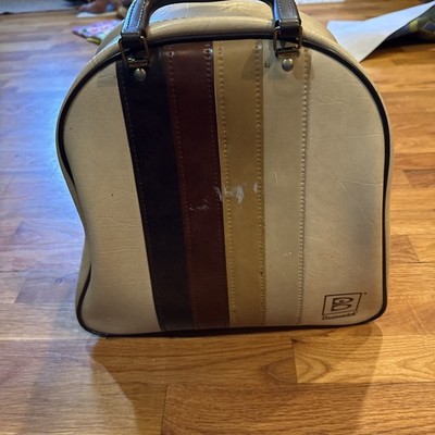 Vintage Brunswick Bowling Ball Bag Case Metal Rack Insert USA Made