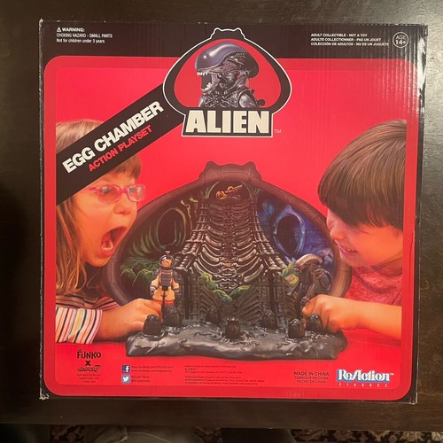 Super7 ReAction 2014 Alien Egg Chamber Action Playset BLACK BOX with Early Card