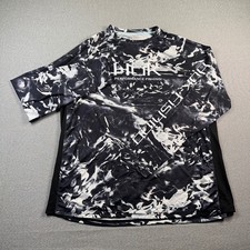 HUK Performance Fishing Shirt Men XXL Black Camo Mossy Oak Element Hydro Outdoor