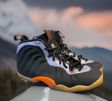 Nike Little Posite One GS 7Y Shoes Twilight Orange Black Foamposite 644791 008
