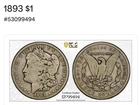 1893 Morgan Silver PCGS VG08