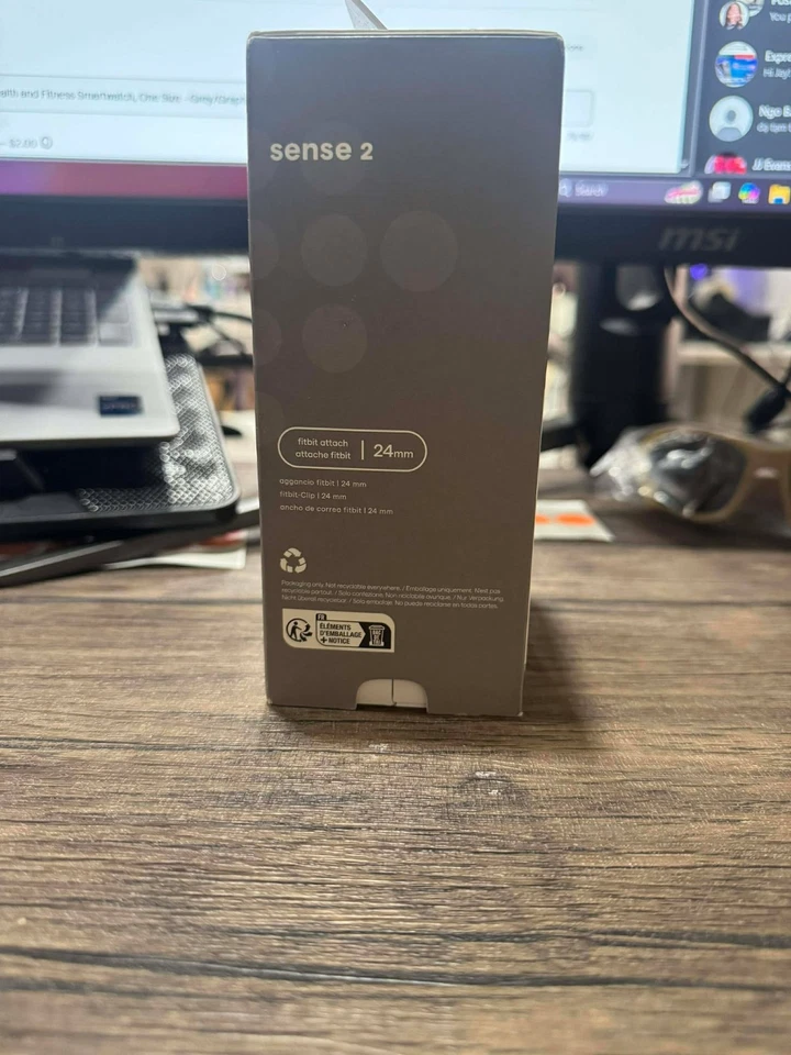 Fitbit Sense 2 Health and Fitness Smartwatch, One Size - Grey/Graphite -... - Image 3 of 4