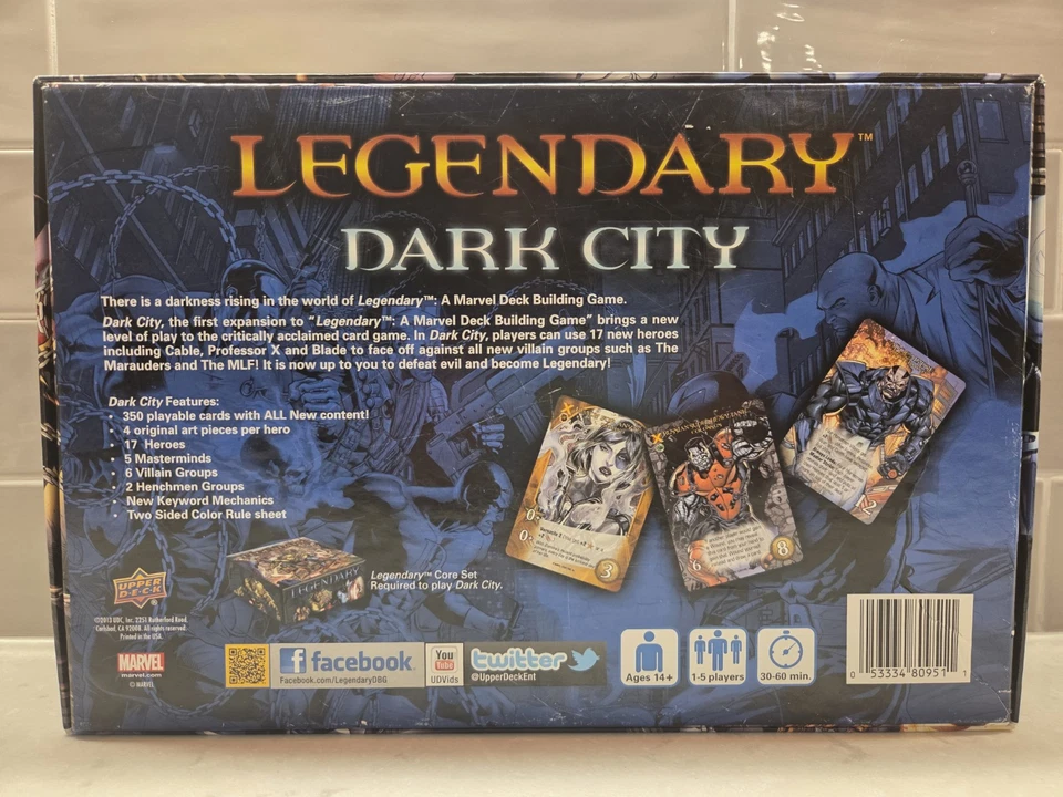 Marvel Legendary: Dark City Deck Building Game 100% Complete 2013 Upper Deck  - Image 3 of 4