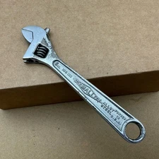 Vintage Diamond Tool & Horseshoe Co. 6" Adjustable Crescent Wrench USA DIAMALLOY