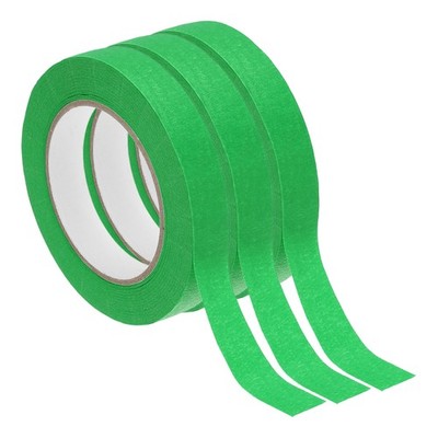3 Roll 1 Inch x 22 Yard Masking Tape General Purpose Adhesive Tape Green