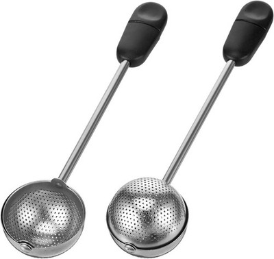 2 PCS Stainless Steel Tea Strainer, Long Handle Twisting Tea Ball, Reusable