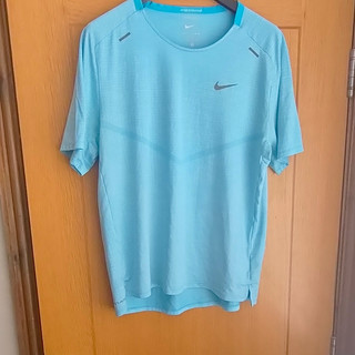 Nike Dri FIT Men’s Blue Breathable Logo Running Crew Neck T Shirt L