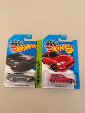 Hot Wheels Nissan Skyline Gt-r R34 Black - 1990 Honda Civic Ef Red Lot Of 2 Ag1-