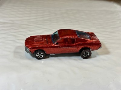 Hot Wheels Redline Custom Mustang Red Original 1968 HK Car Red Interior 