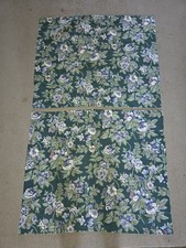 Vintage Westpoint Stevens Green Pillow Shams With Large Floral Pattern Made USA