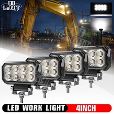 4x LED Tractor Work Lights 12v led Flood Light pods for Truck, Waterproof 4inch