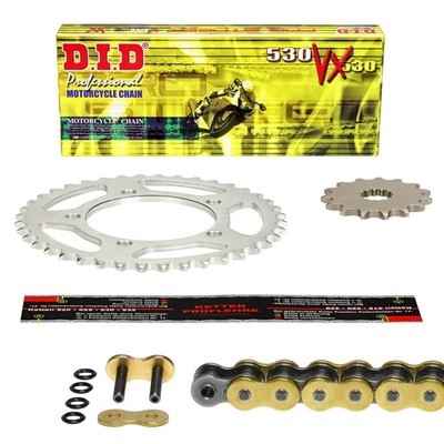 DID VX G&B Kettensatz Suzuki GSX 600 F AJ WVAJ 2000, X-Ring Nietschloss, GSX600F