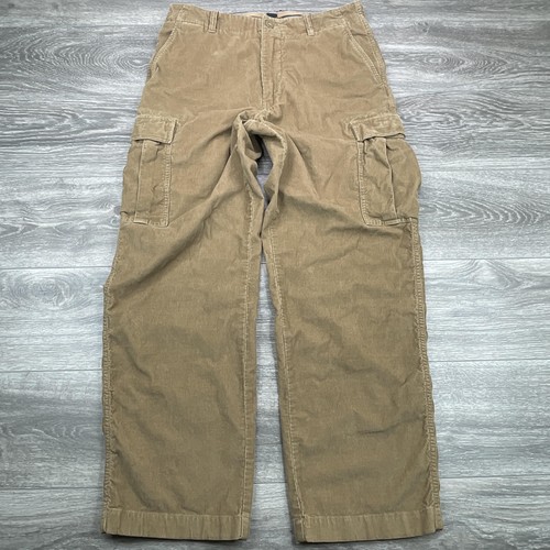 J Crew Vintage Cord Cargo Hose Herren 34x32 hellbraun beige Utility Taschen Workwear