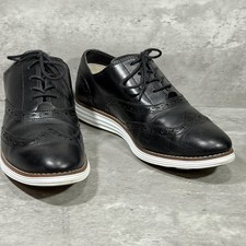 Cole Haan Grand. OS Wingtip Oxford Shoes Black Lace Up Women's Size 8.5 B