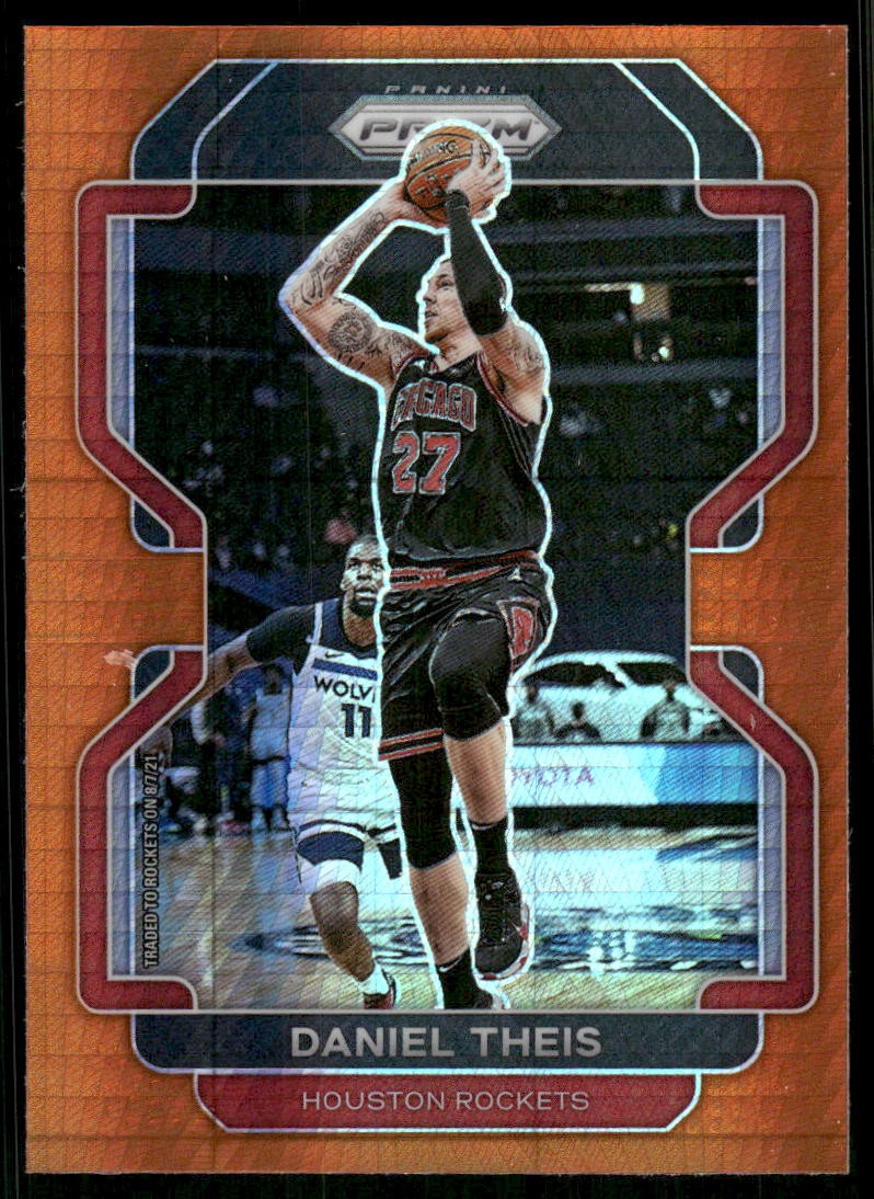 2021-22 Panini Prizm #3 Daniel Theis Hyper Orange SSP