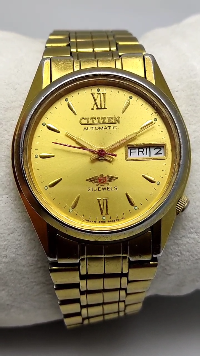 CITIZEN GET 21JEWELS自動巻き Vintage Citizen 21-Jewels Gold Plated Day & Date Automatic
