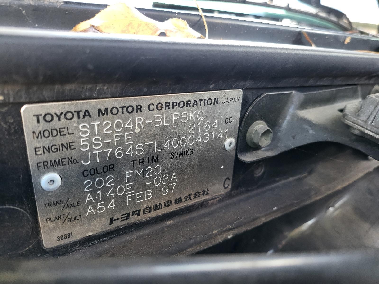 Toyota Celica Right Front Seatbelt ST204 09/1995-11/1999 - thumbnail 8