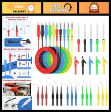 30 Pcs Back Probe Kit - Automotive Test Leads Alligator Clips Multimeter Compa