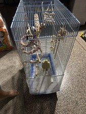 Medium White bird cage for small aviaries - I...