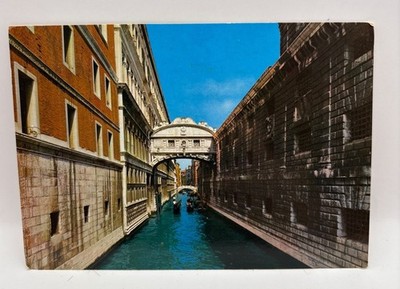 Vintage Postcard Venice Italy Sighs Bridge Ponte Dei Sospiri