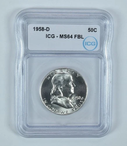1958-D Franklin Half Dollar MS64 FBL ICG *8733