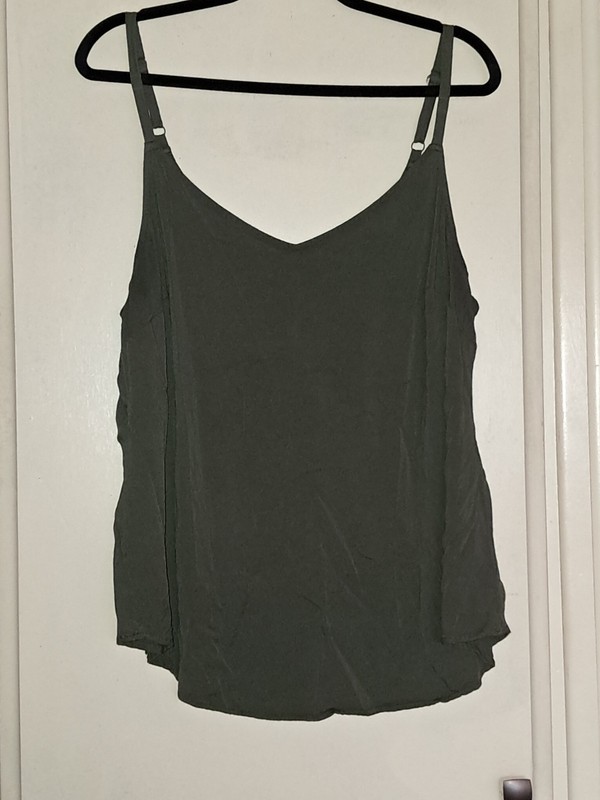 Torrid 1 Olive Green Adjustable Swing Cami Soft Fabric